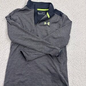 Under Armour Gray and Neon Green Kids Sweatshirt